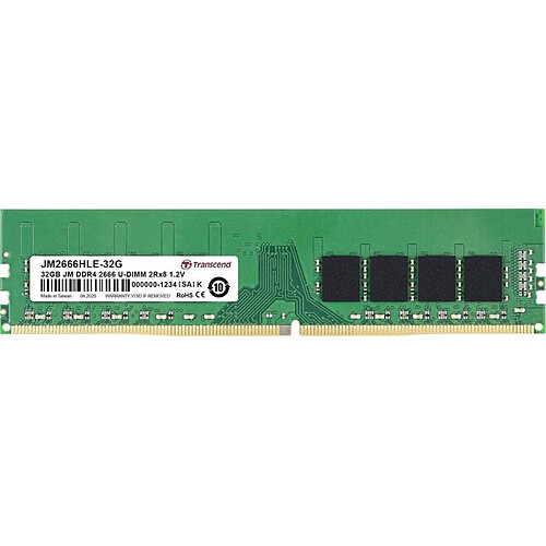 Transcend JetRAM - 32 Go - DDR4 - DIMM 288 broches - 2666 MHz - CL19