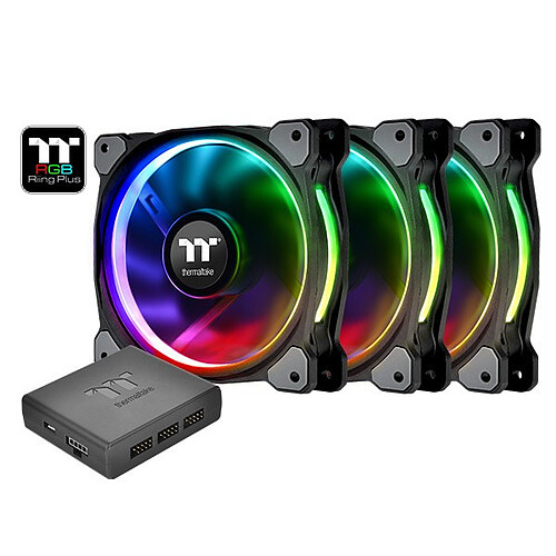 Thermaltake Ventilateur Riing Plus 12cm RGB TT Premium / Pack de 3