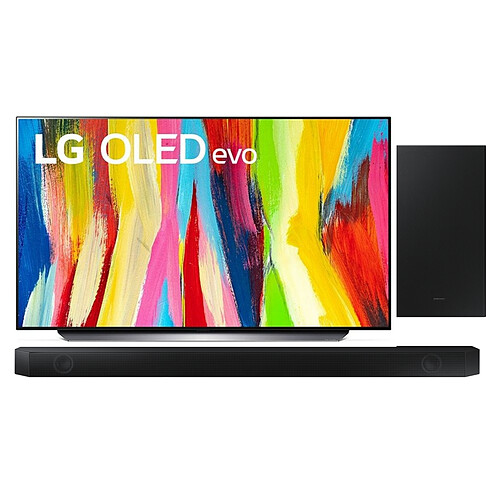 TV LG OLED48C24LA - 48" + Samsung HW-Q600B