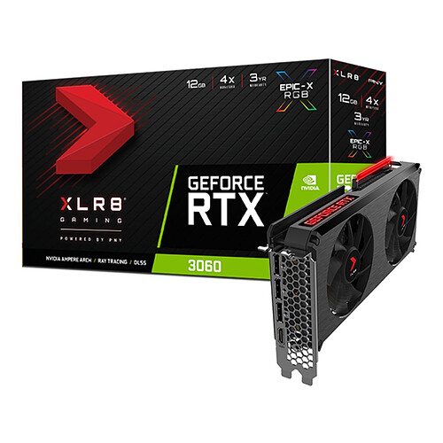 PNY GeForce RTX 3060 XLR8 REVEL EPIC-X RGB - Dual Fan - 12Go