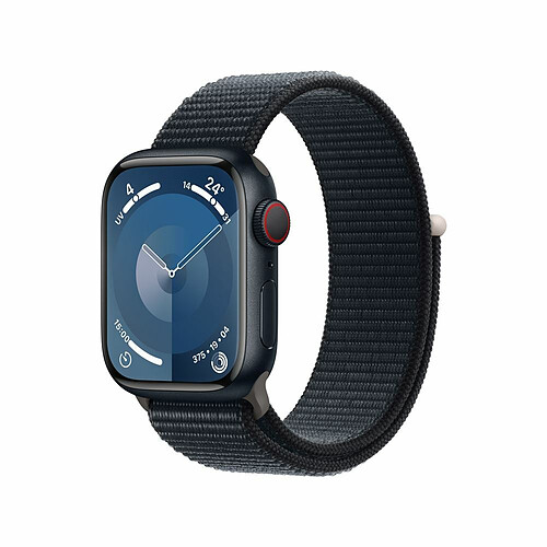 Apple Watch Series 9 GPS 41 mm Boîtier en aluminium minuit avec boucle Sport minuit