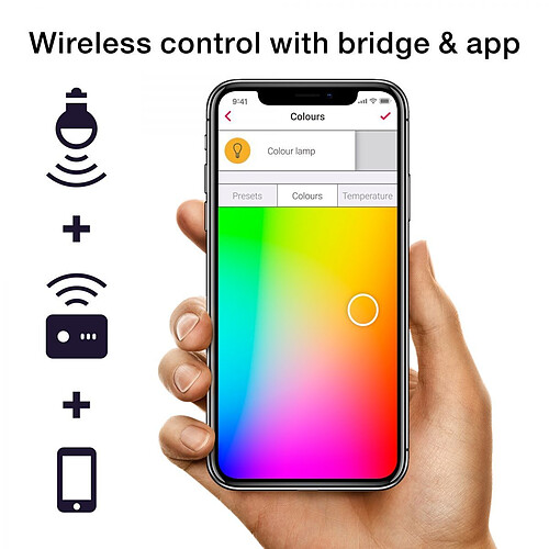 Innr Zigbee Ruban LED Connecté 2m, Fonctionne Avec Hue* Et Alexa (Pont Requis), Bande LED Blanc Chaud à Froid, Bandeau RGB, Lightstrip, Bande Lumineuse Autocollante, 1000 Lm