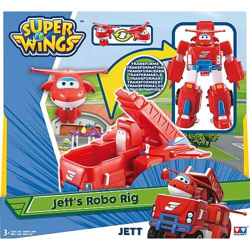 Super Wings - Véhicule Transformable en robot ''Transforming Cruiser'' 18 cm - JETT - YW720311