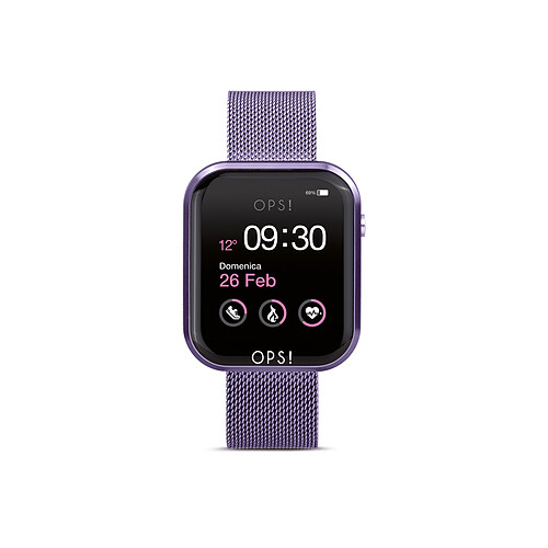 Montre connectée Femme OPS! SMART WATCH Call OPSSW-18 -  Bracelet Acier Milanais Violet 