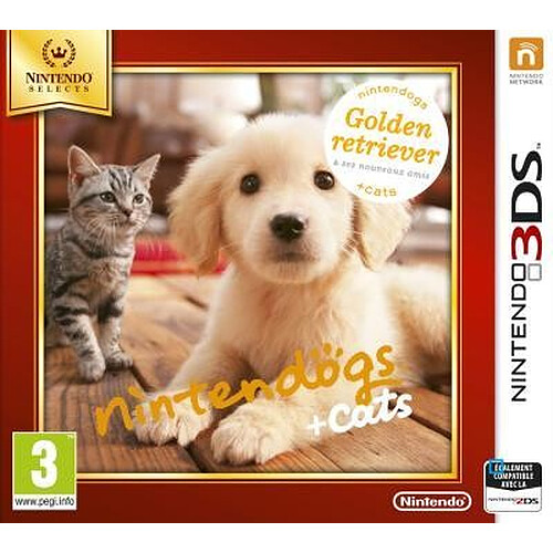 3DS Select - Nintendogs + cats Golden Retriever & ses nouveaux amis