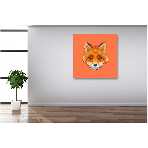 DECLIKTABLEAU Tableau Animaux Renard Orange 80X80