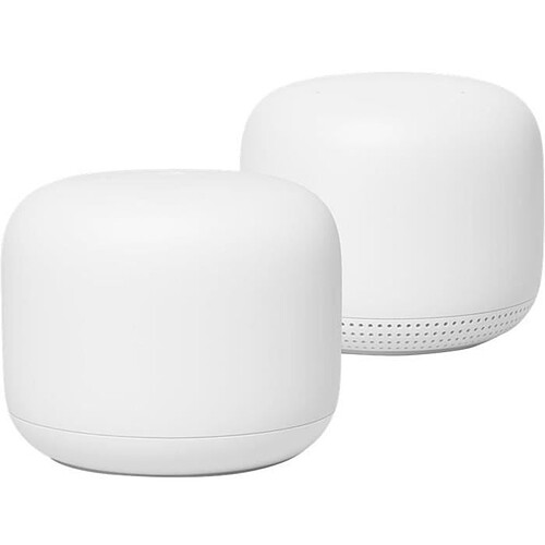 Google Nest Wifi Router + Point 2PK - Blanc