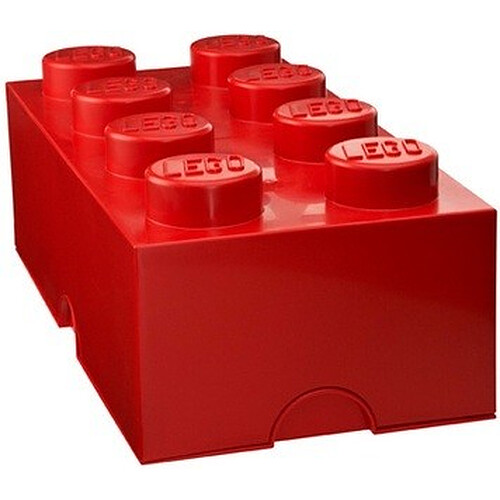 LEGO Brique de rangement 8 tenons - Rouge