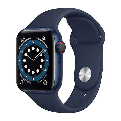 Apple Watch Series 6 - GPS+Cellular - 40 - Alu Bleu / Bracelet Sport Deep Navy - Regular