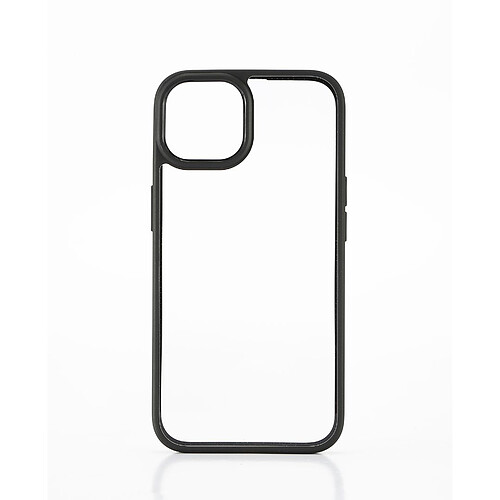 We Coque de protection RUBBER APPLE IPHONE 14: Dos transparent–contour mat noir- anti-chocs – antidérapant – semi-rigide -apparence du téléphone conservé