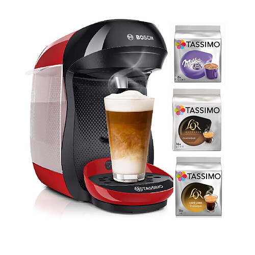 Bosch Machine à café Tassimo HAPPY + 3 Packs de T-Discs offerts