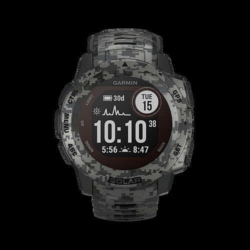 Montre Garmin Instinct Solar 010-02293-05 Graphite Camo