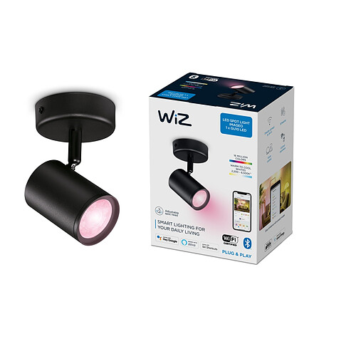 WiZ Luminaire Connecté B 22-65K - RGB Noir