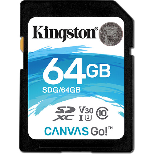 Kingston 64 Go carte SD Canvas Go! Class 10 UHS-I U3 