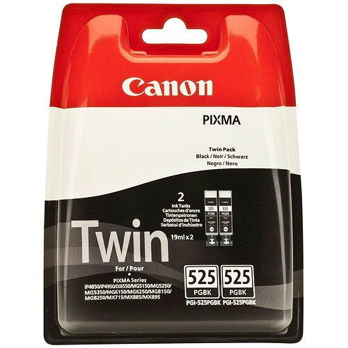 Canon PGI-525PGBK - Pack de 2 Cartouches d'encre Noir