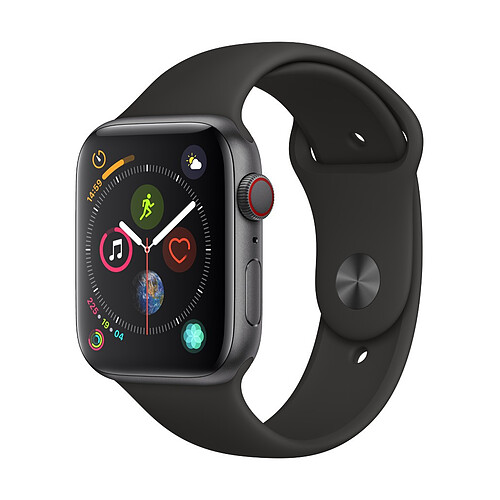 Apple Watch Series 4 - 44mm - Alu Gris Sidéral / Bracelet Sport Noir · Reconditionné