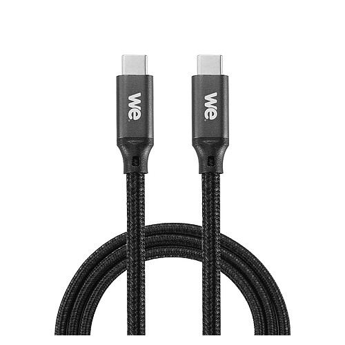 WE Câble USB C vers USB C Charge Rapide 3A 60W Câble USB Type C USB 3.2 gen 1 Nylon Tressé Ultra Résistant Longueur 2M