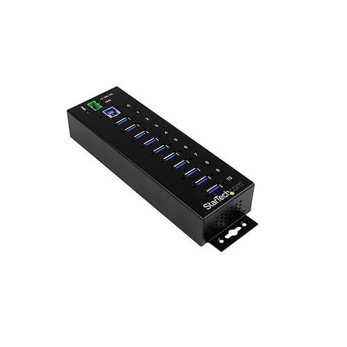 StarTech.com Hub USB 3.0 industriel à 10 ports avec protection contre surtensions / ESD (DES)