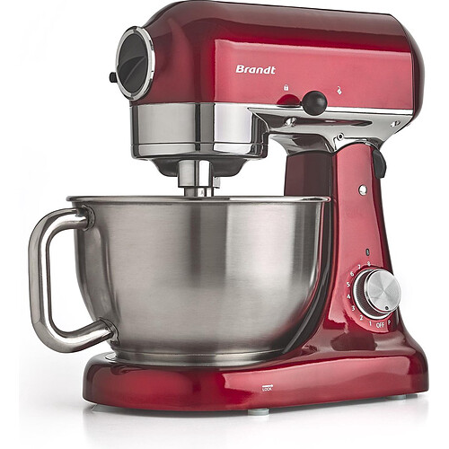 Robot Pâtissier LEHMANN 1500W - Bol 5L, 12 Vitesses, 3 Accessoires - Pétrit, Fouette, Bat - Protection Surchauffe