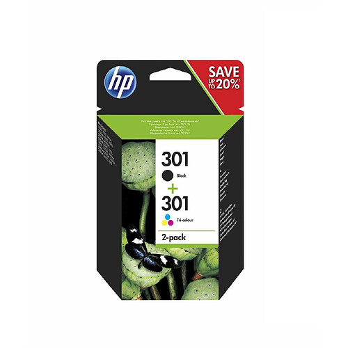 HP 301 - Multipack N9J72AE - Noir, Cyan, Magenta, Jaune