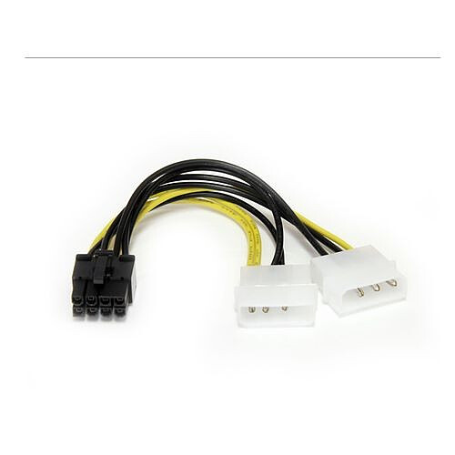 StarTech.com Câble adaptateur d'alimentation LP4 vers carte vidéo express PCI 8 broches de 15 cm