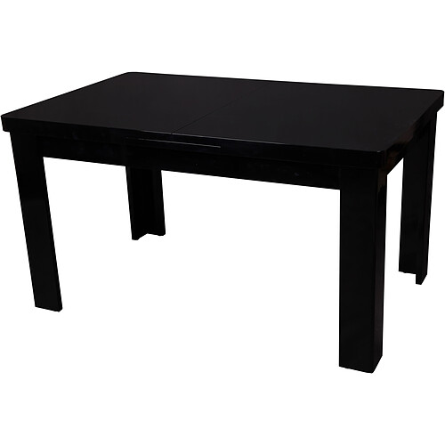 3S. x Home Table à manger extensible noire MINERVE