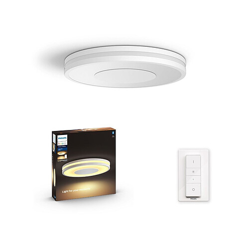 Philips Hue Plafonnier connecté BEING - 32W - Blanc - White Ambiance - Télécommande Hue incluse