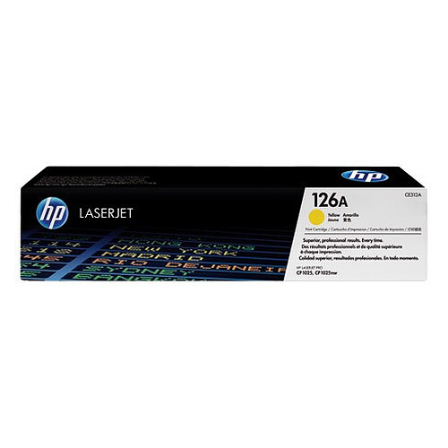 Toner jaune HP CE 312A 1000 pages.