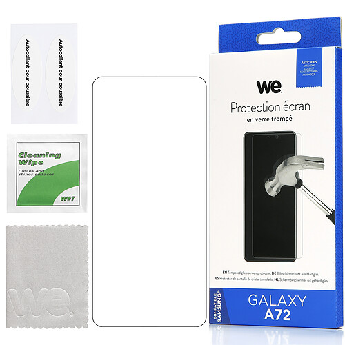 WE Verre Trempé pour Samsung Galaxy A72 - Film Protection écran Anti-Rayures - Anti-Bulles d'air Ultra Résistant