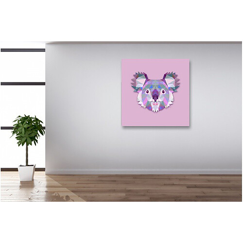 DECLIKTABLEAU Tableau Animaux Koala Violet 50X50