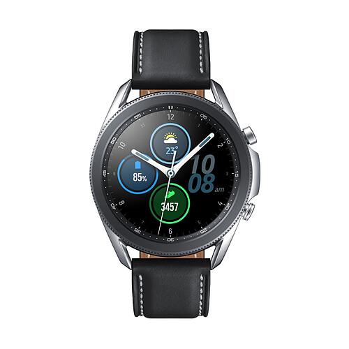 Samsung Galaxy Watch 3 - 45 mm - SM-R840NZSAEUB - Argent - Bracelet Noir · Reconditionné