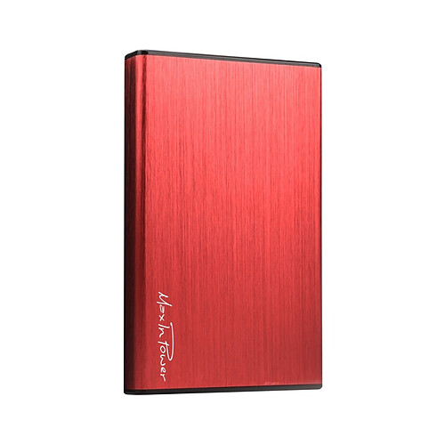 MIP international Boitier externe pour disque dur 2,5'' - USB 3.0 - Alu brossé - Rouge