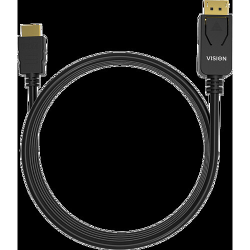 Vision TC 1MDPHDMI/BL câble vidéo et adaptateur 1 m DisplayPort HDMI Type A (Standard) Noir