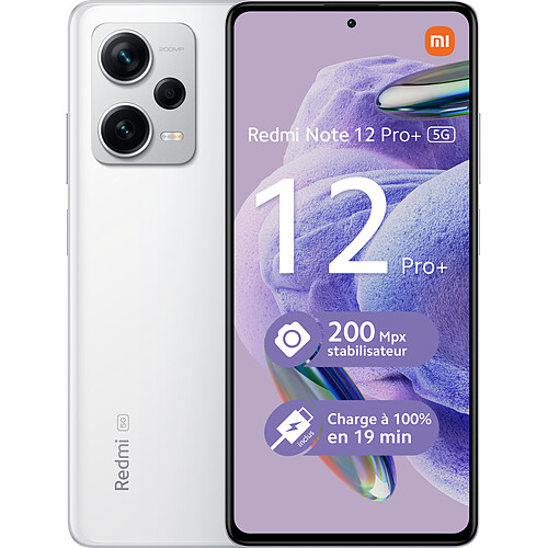 Xiaomi REDMI NOTE 12 PRO PLUS - 5G - 8/256 Go - Blanc