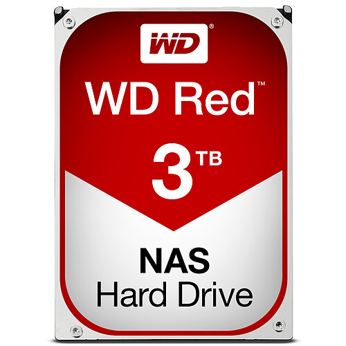 Western Digital WD RED 3 To - 3.5'' SATA III 6 Go/s - Cache 64 Mo - Rouge