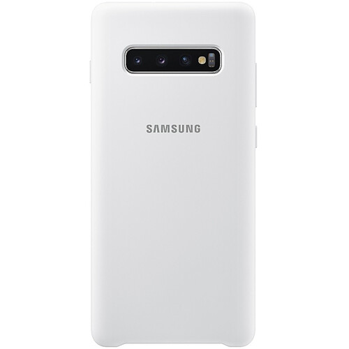 Samsung Coque Silicone Galaxy S10 Plus - Blanc