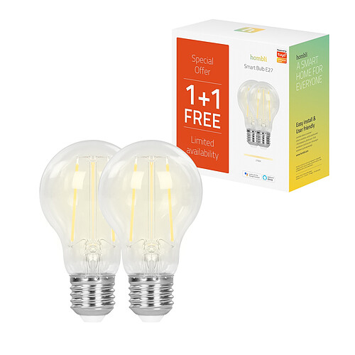 Hombli Ampoule connectée Filament 1+1 Free