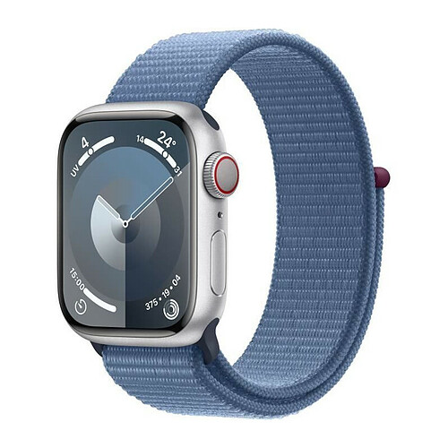 Apple Watch Series 9 GPS + Cellular, boîtier en aluminium minuit de 45 mm, boucle Sport minuit