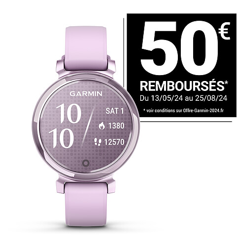 Montre Connectée Garmin Lily® 2 010-02839-01 Avec Bracelet Silicone Lilas