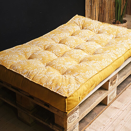 Today Matelas Palette SPIRIT GARDEN 120 x 80 x 15 cm en coton Ocre