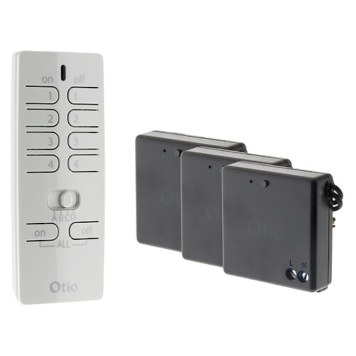 Otio Pack éclairage télécommandé - Inclus 1 télécommande 16 canaux + 3 micro récepteurs 