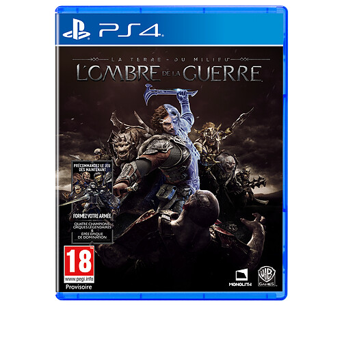 Warner Bros. Games La Terre du Milieu : L'Ombre de la Guerre - PS4