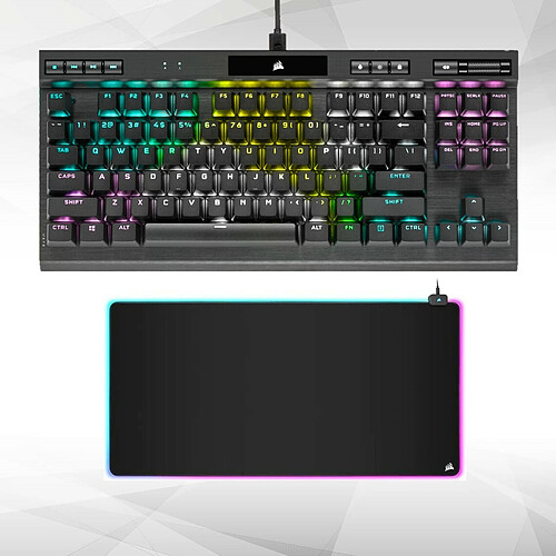 Corsair K70 RGB TKL - Mécanique + MM700 RGB Extended 3XL / sous-main