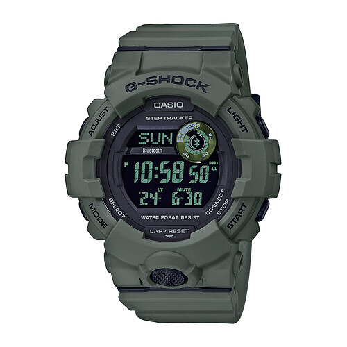 Montre Connectée Homme Casio G-Shock GBD-800UC-3ER - Bracelet Résine Vert