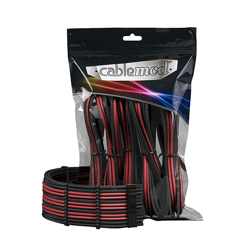 Cablemod PRO ModMesh Cable Extension Kit - Noir / Rouge sang