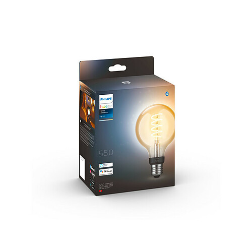 Philips Hue Ampoule connectée Filament Edison G93 7W E27 - White Ambiance