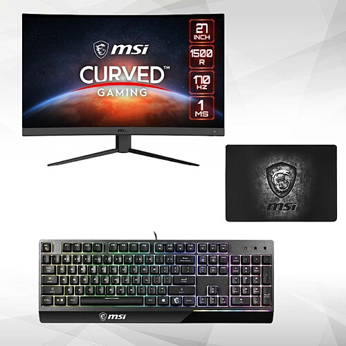 MSI 27" LED G27CQ4 E2 + Vigor GK30 - Méca-membrane + AGILITY GD20