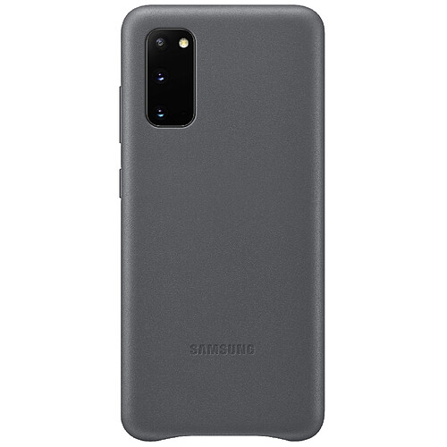 Samsung Coque en cuir pour Galaxy S20 Gris