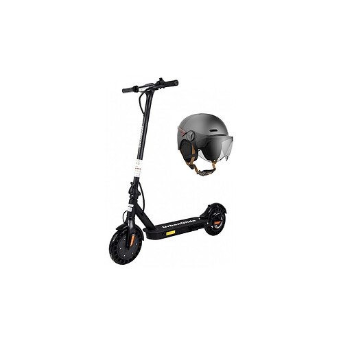 UrbanGlide Ride-100XS  - Trottinette électrique + CASR Helmet LED Glow - Taille M - Anthracite