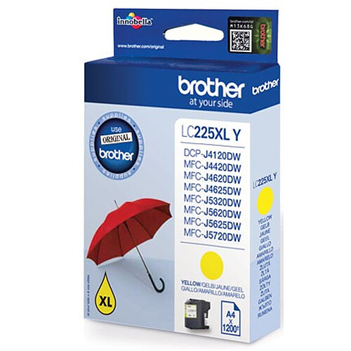 Brother Cartouche d'encre LC225XLYBP - Jaune